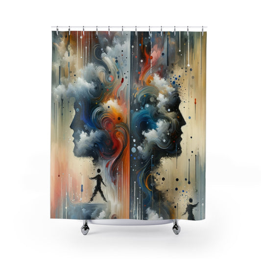Connected Isolation Paradox Shower Curtains - ATUH.ART