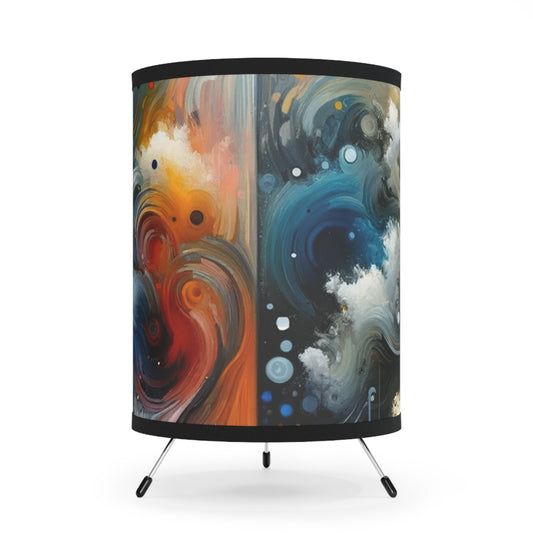 Connected Isolation Paradox Tripod Lamp with High-Res Printed Shade, US\CA plug - ATUH.ART