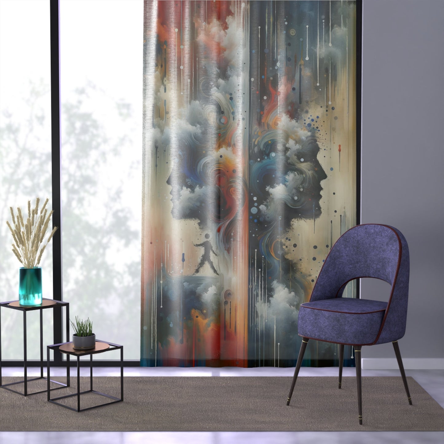 Connected Isolation Paradox Window Curtain - ATUH.ART