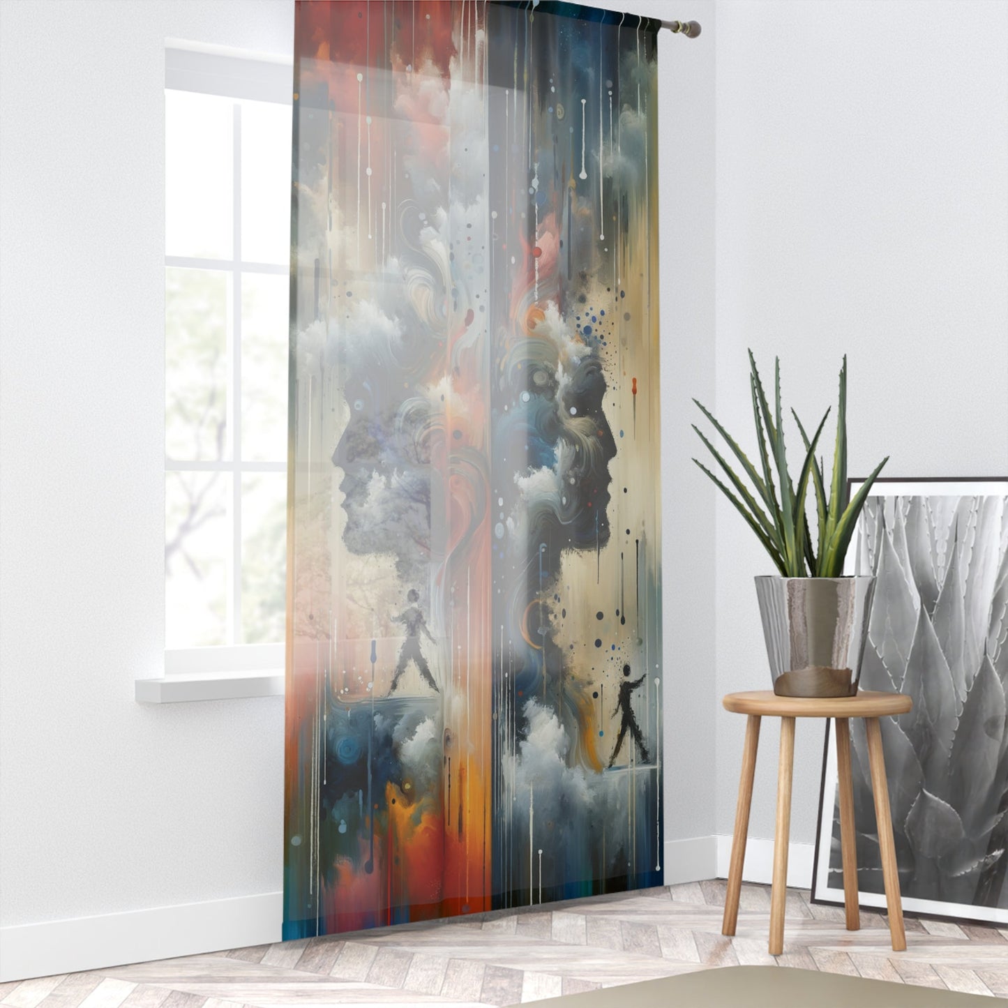 Connected Isolation Paradox Window Curtain - ATUH.ART