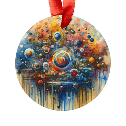 Connected Virtuality Canvas Acrylic Ornament with Ribbon - ATUH.ART
