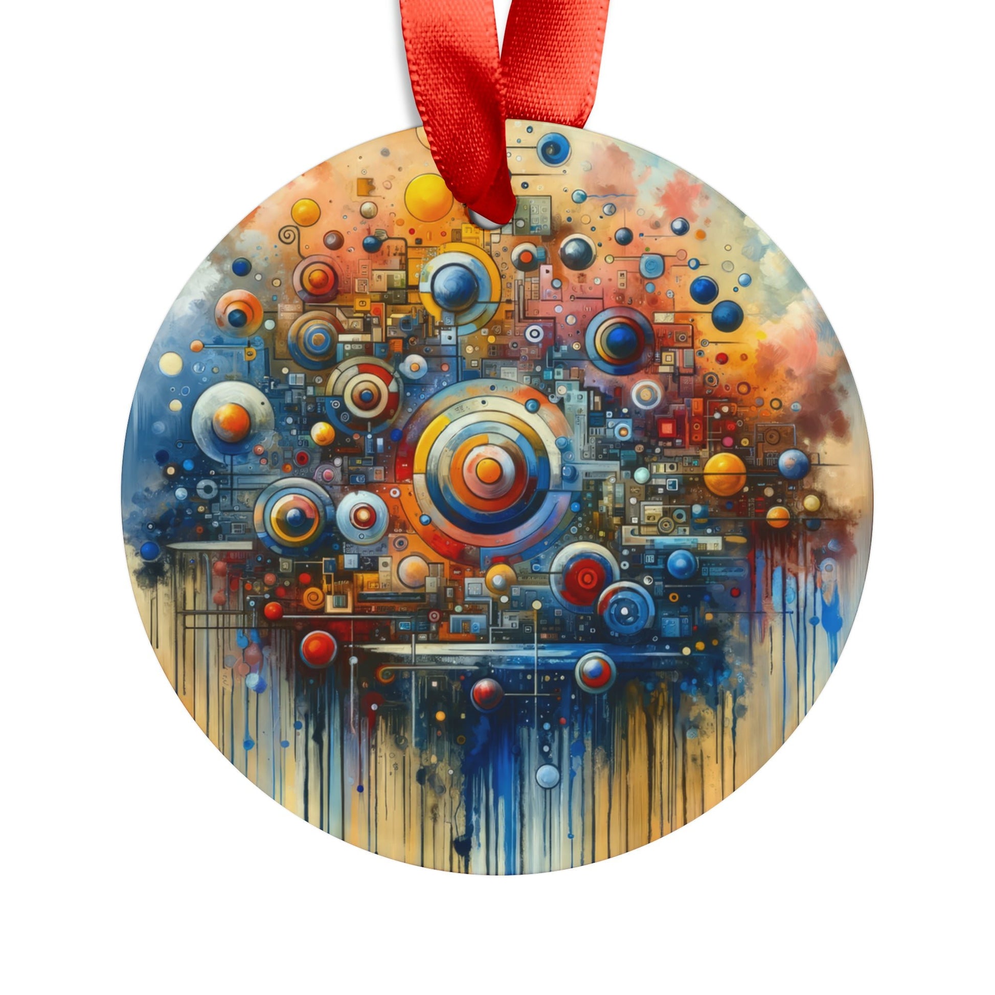 Connected Virtuality Canvas Acrylic Ornament with Ribbon - ATUH.ART
