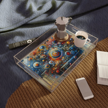 Connected Virtuality Canvas Acrylic Serving Tray - ATUH.ART