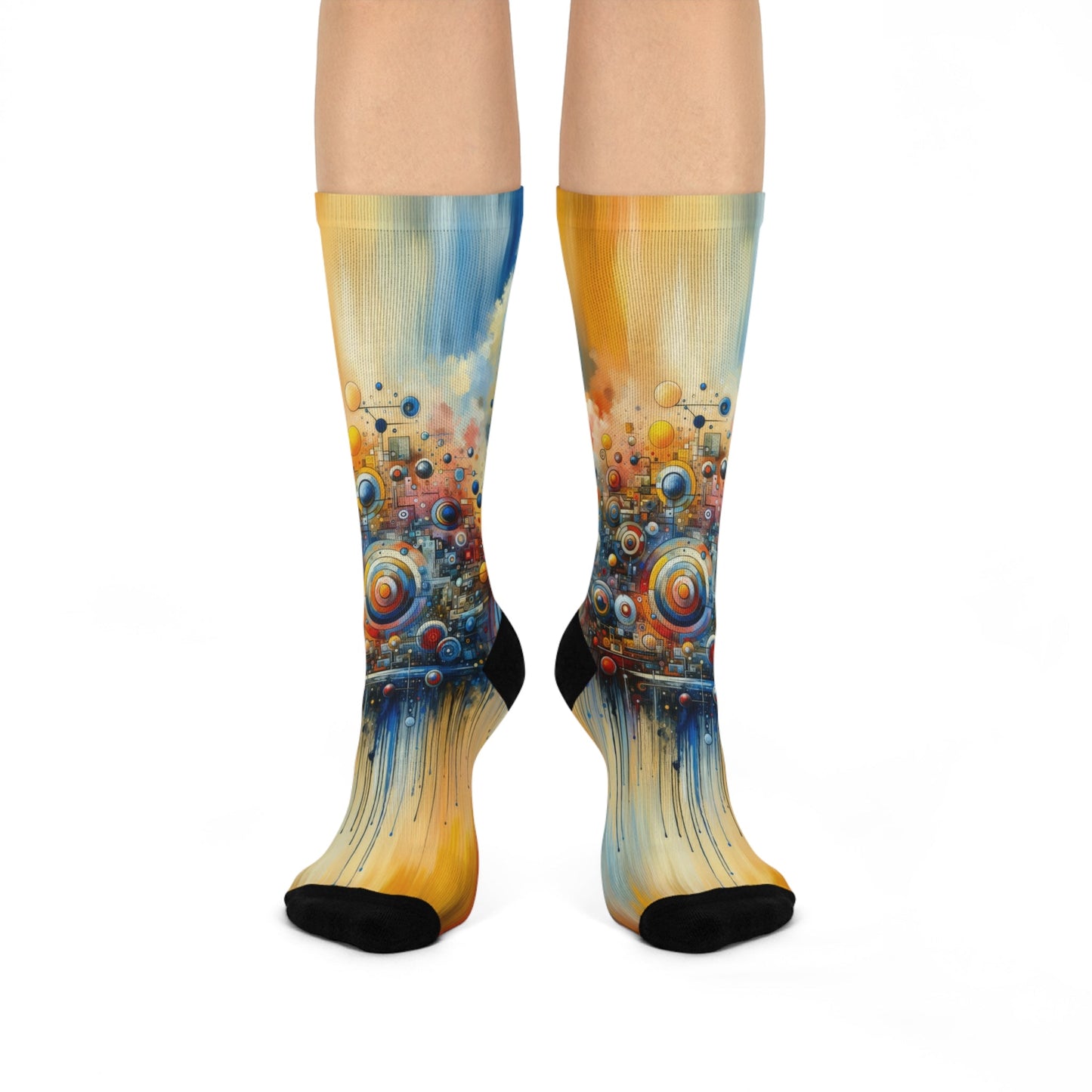 Connected Virtuality Canvas Cushioned Crew Socks - ATUH.ART