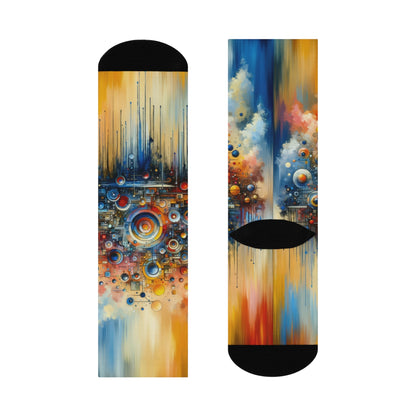 Connected Virtuality Canvas Cushioned Crew Socks - ATUH.ART