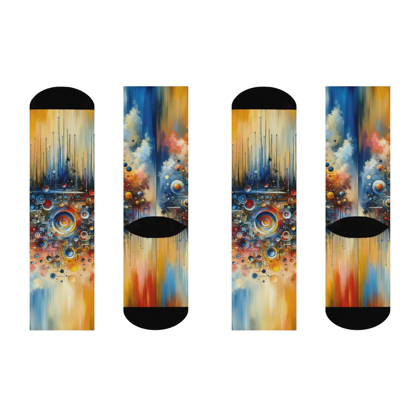 Connected Virtuality Canvas Cushioned Crew Socks - ATUH.ART