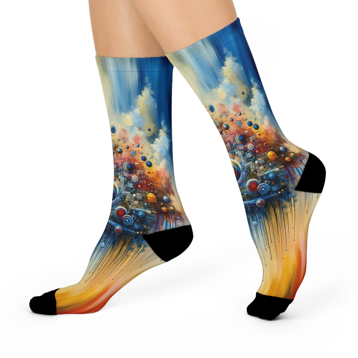 Connected Virtuality Canvas Cushioned Crew Socks - ATUH.ART