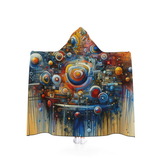 Connected Virtuality Canvas Hooded Blanket - ATUH.ART