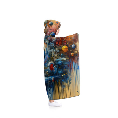 Connected Virtuality Canvas Hooded Blanket - ATUH.ART