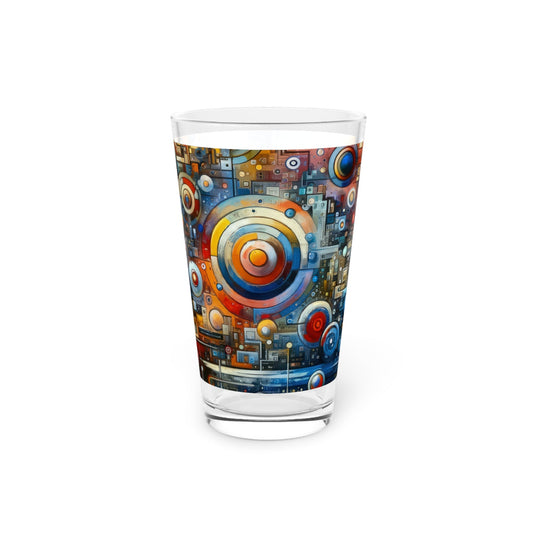 Connected Virtuality Canvas Pint Glass, 16oz - ATUH.ART