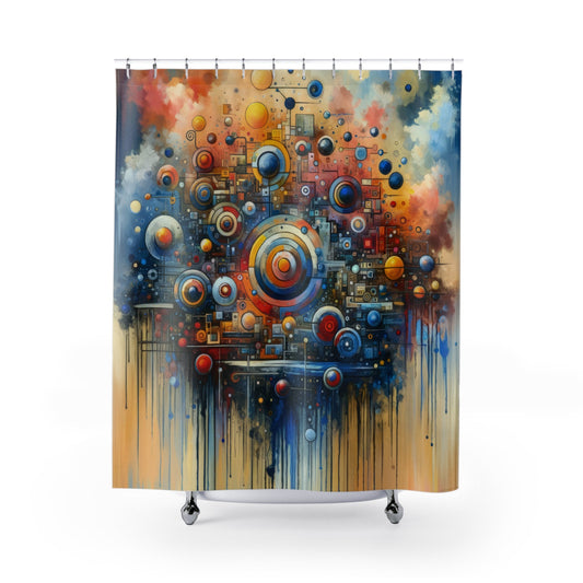 Connected Virtuality Canvas Shower Curtains - ATUH.ART