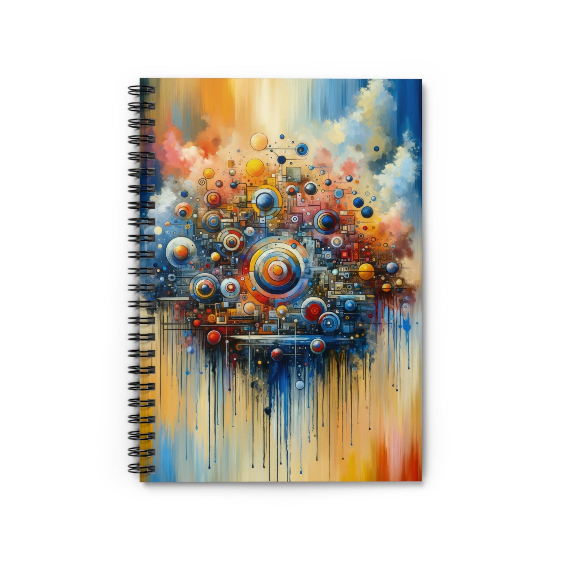 Connected Virtuality Canvas Spiral Notebook - Ruled Line - ATUH.ART