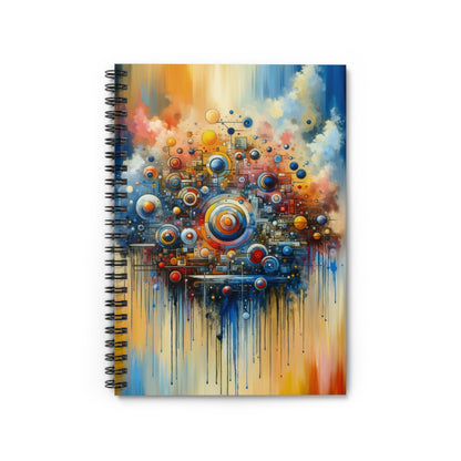 Connected Virtuality Canvas Spiral Notebook - Ruled Line - ATUH.ART