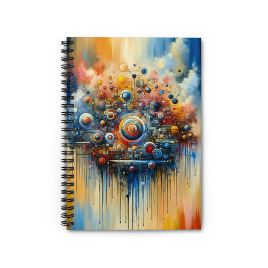 Connected Virtuality Canvas Spiral Notebook - Ruled Line - ATUH.ART