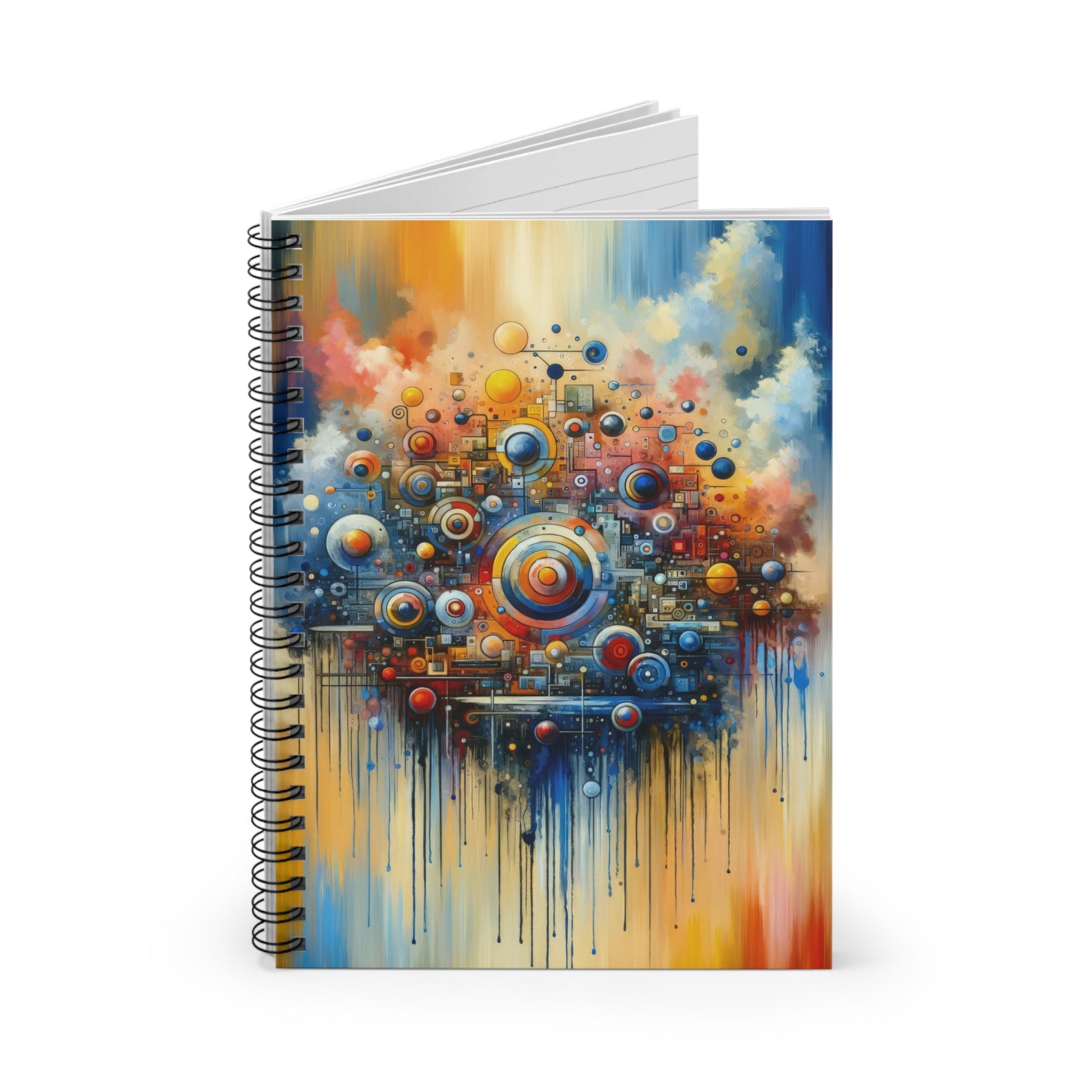 Connected Virtuality Canvas Spiral Notebook - Ruled Line - ATUH.ART