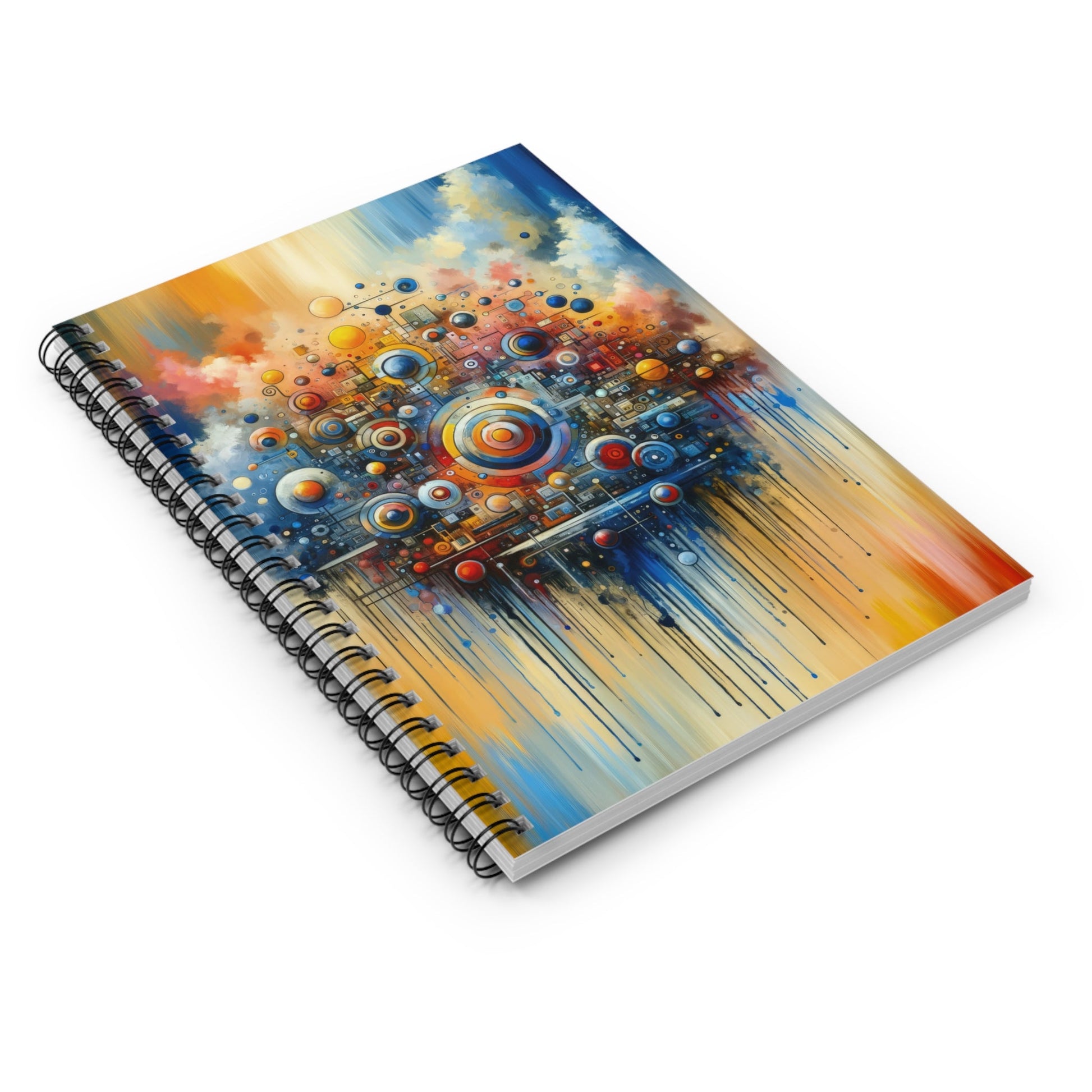 Connected Virtuality Canvas Spiral Notebook - Ruled Line - ATUH.ART