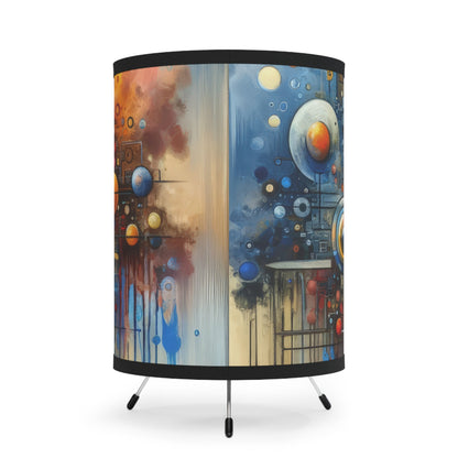 Connected Virtuality Canvas Tripod Lamp with High-Res Printed Shade, US\CA plug - ATUH.ART