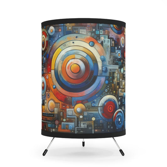 Connected Virtuality Canvas Tripod Lamp with High-Res Printed Shade, US\CA plug - ATUH.ART