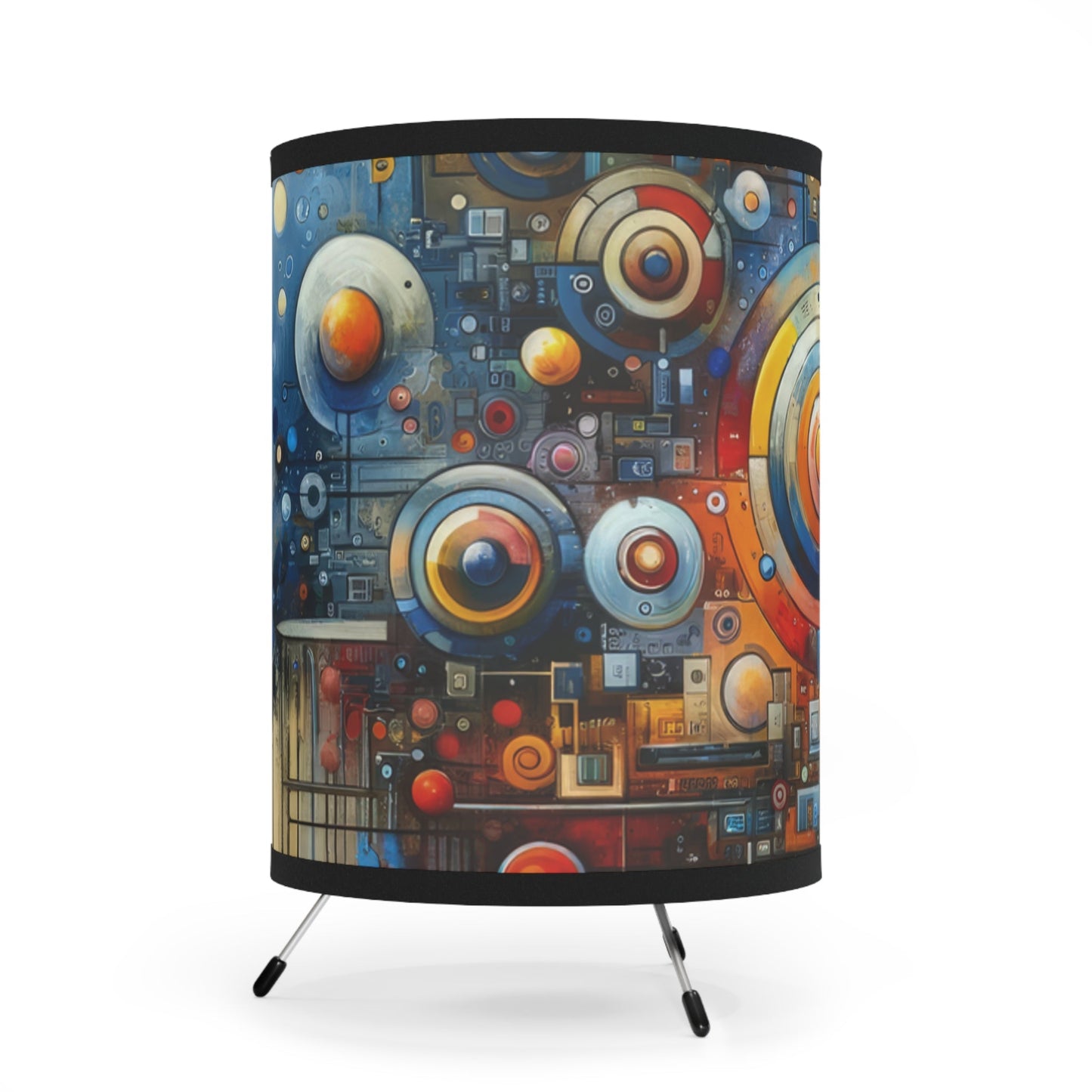 Connected Virtuality Canvas Tripod Lamp with High-Res Printed Shade, US\CA plug - ATUH.ART