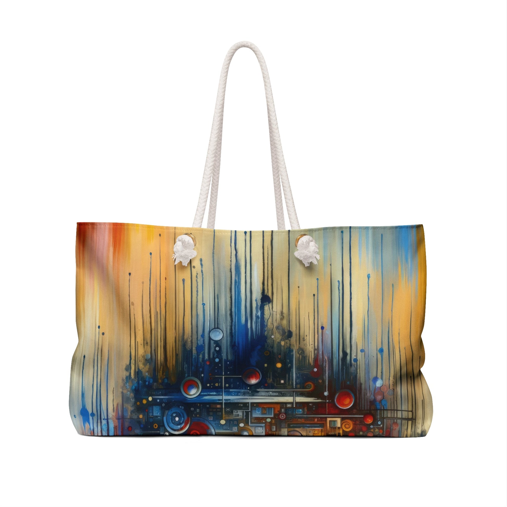 Connected Virtuality Canvas Weekender Bag - ATUH.ART