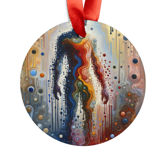 Connectedness Contours Wellness Acrylic Ornament with Ribbon - ATUH.ART