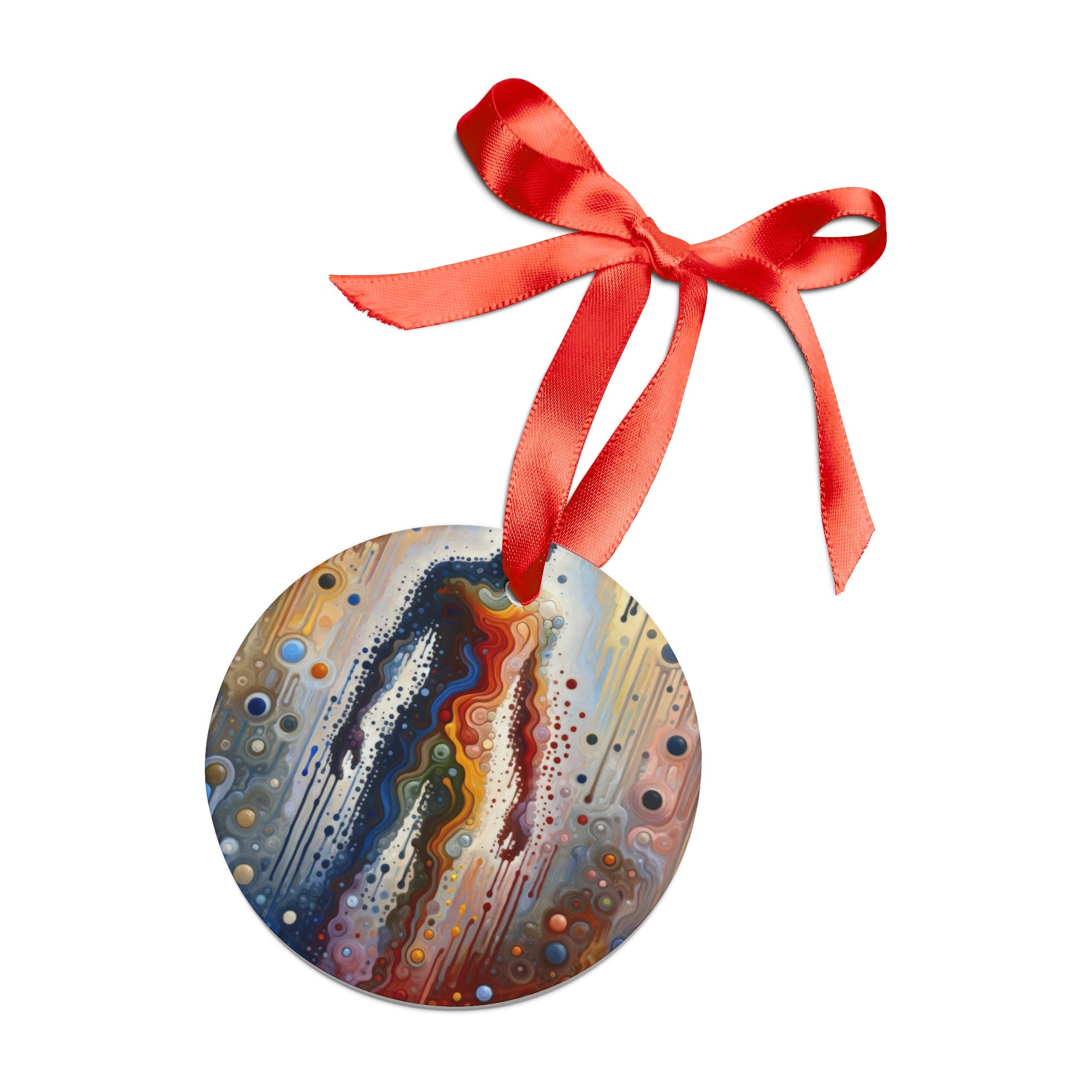 Connectedness Contours Wellness Acrylic Ornament with Ribbon - ATUH.ART