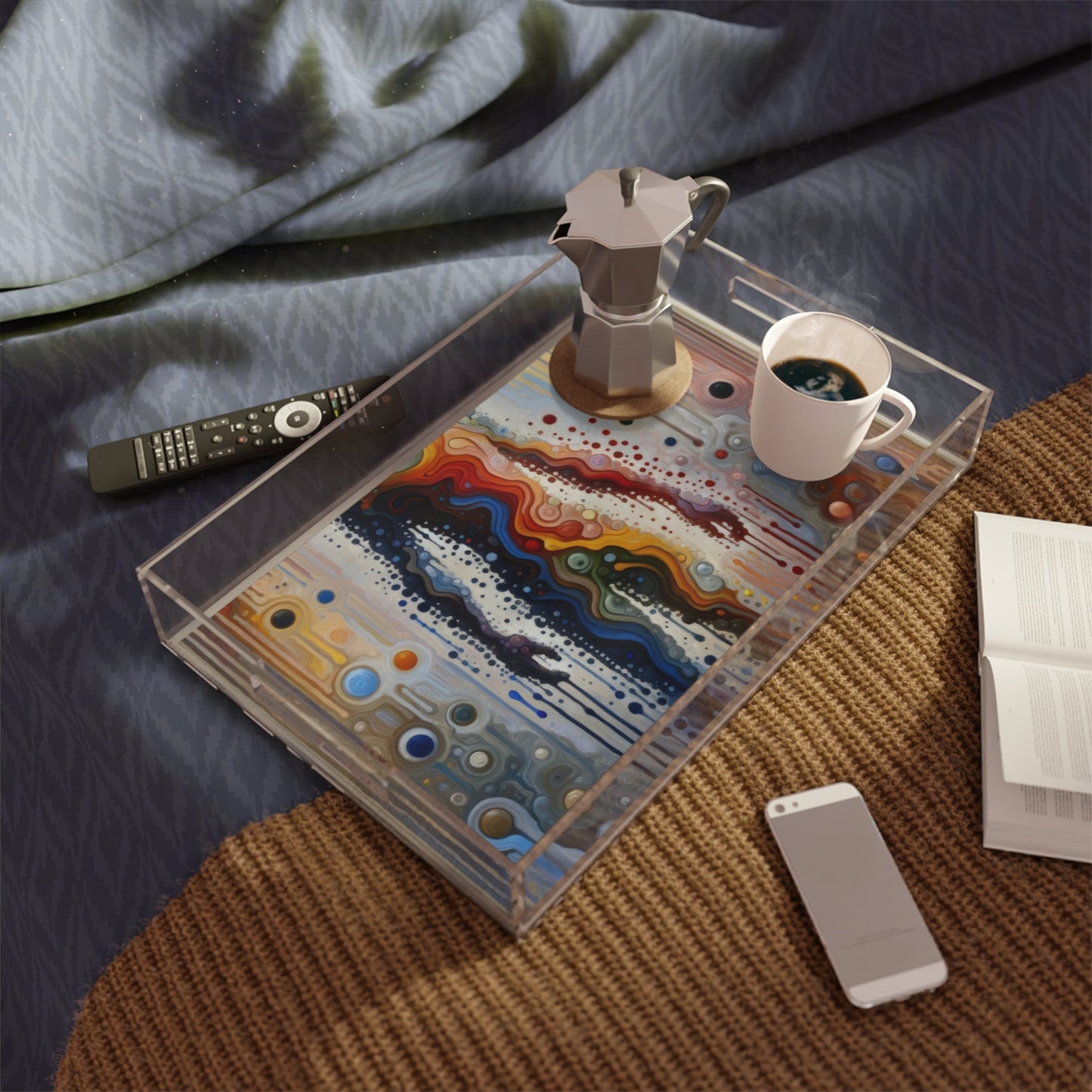 Connectedness Contours Wellness Acrylic Serving Tray - ATUH.ART