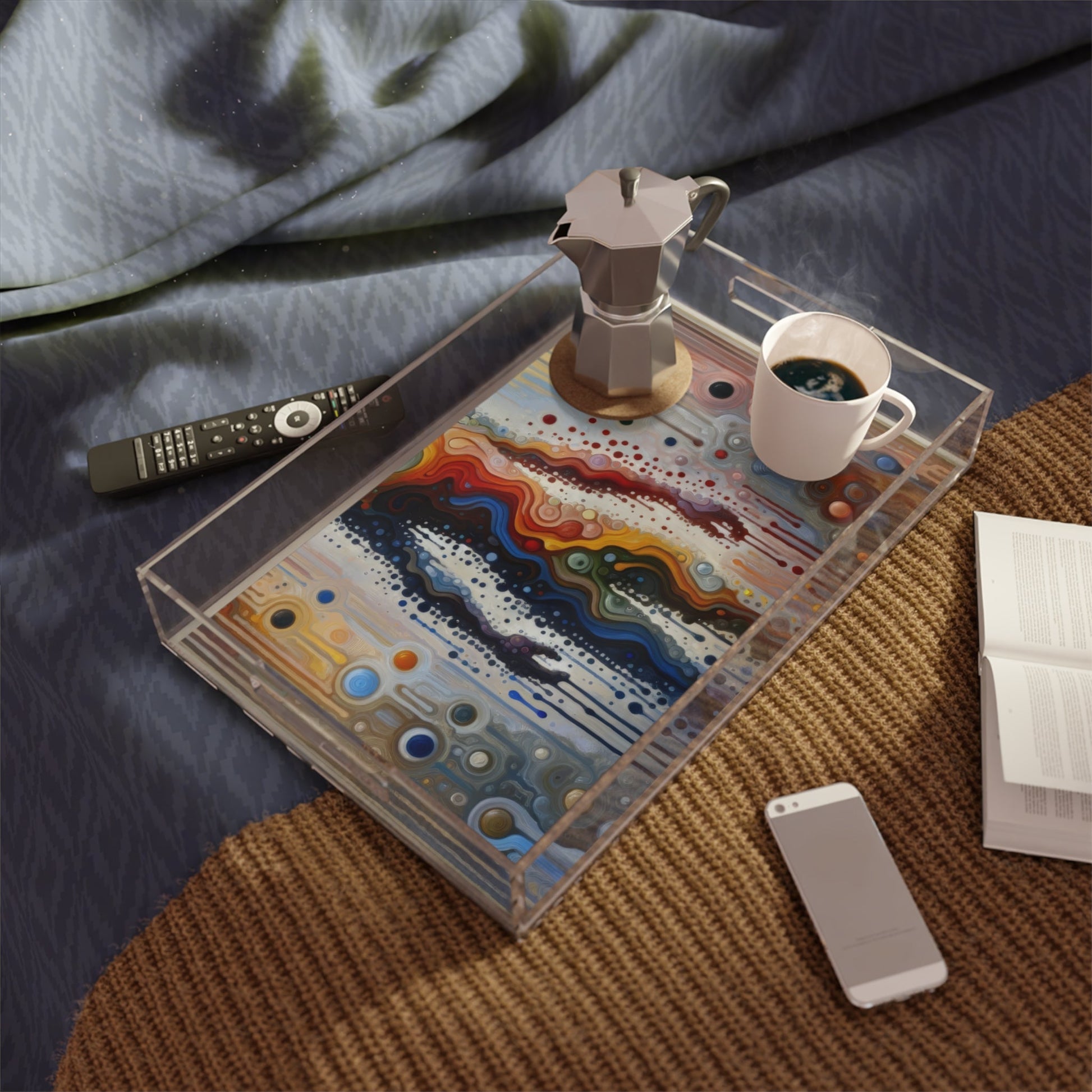 Connectedness Contours Wellness Acrylic Serving Tray - ATUH.ART