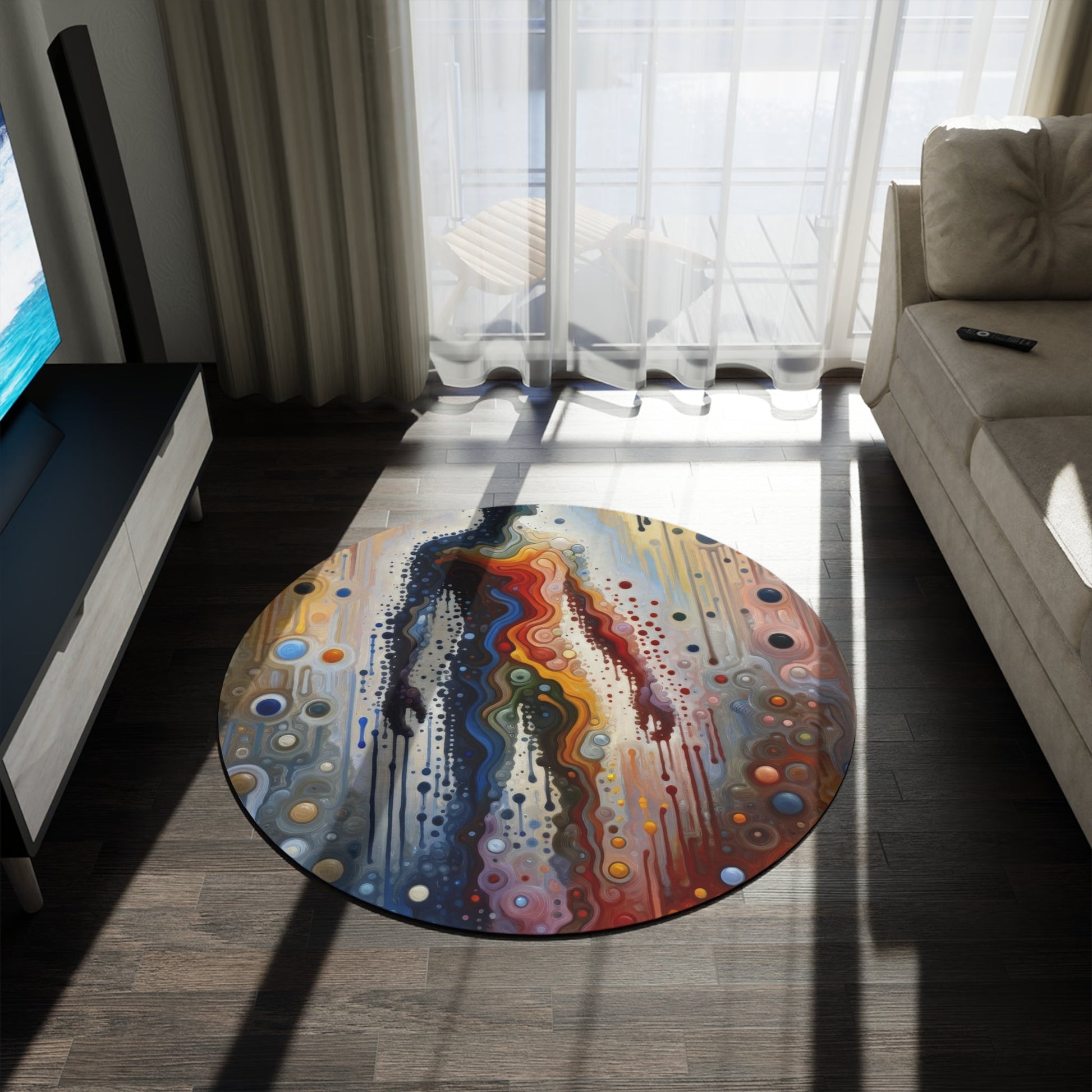Connectedness Contours Wellness Round Rug - ATUH.ART