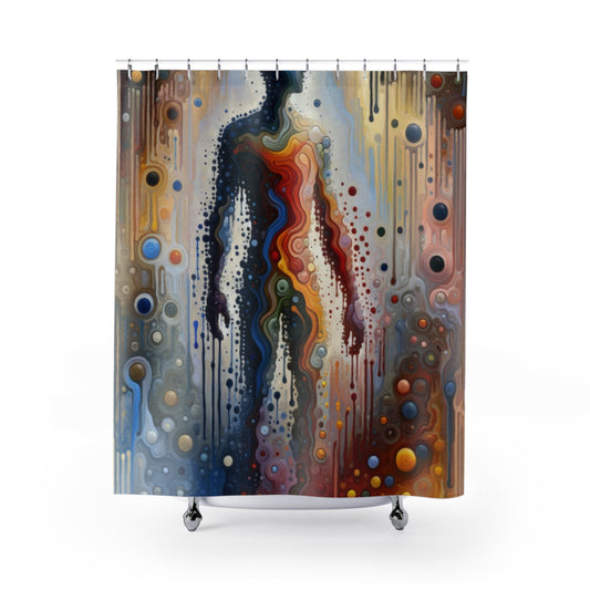 Connectedness Contours Wellness Shower Curtains - ATUH.ART