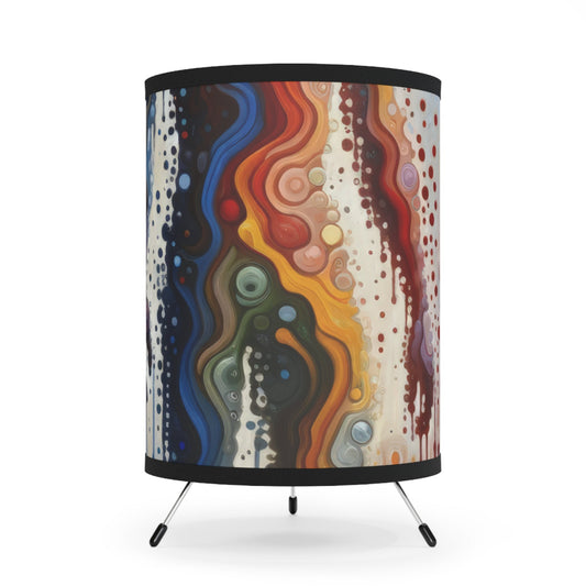 Connectedness Contours Wellness Tripod Lamp with High-Res Printed Shade, US\CA plug - ATUH.ART