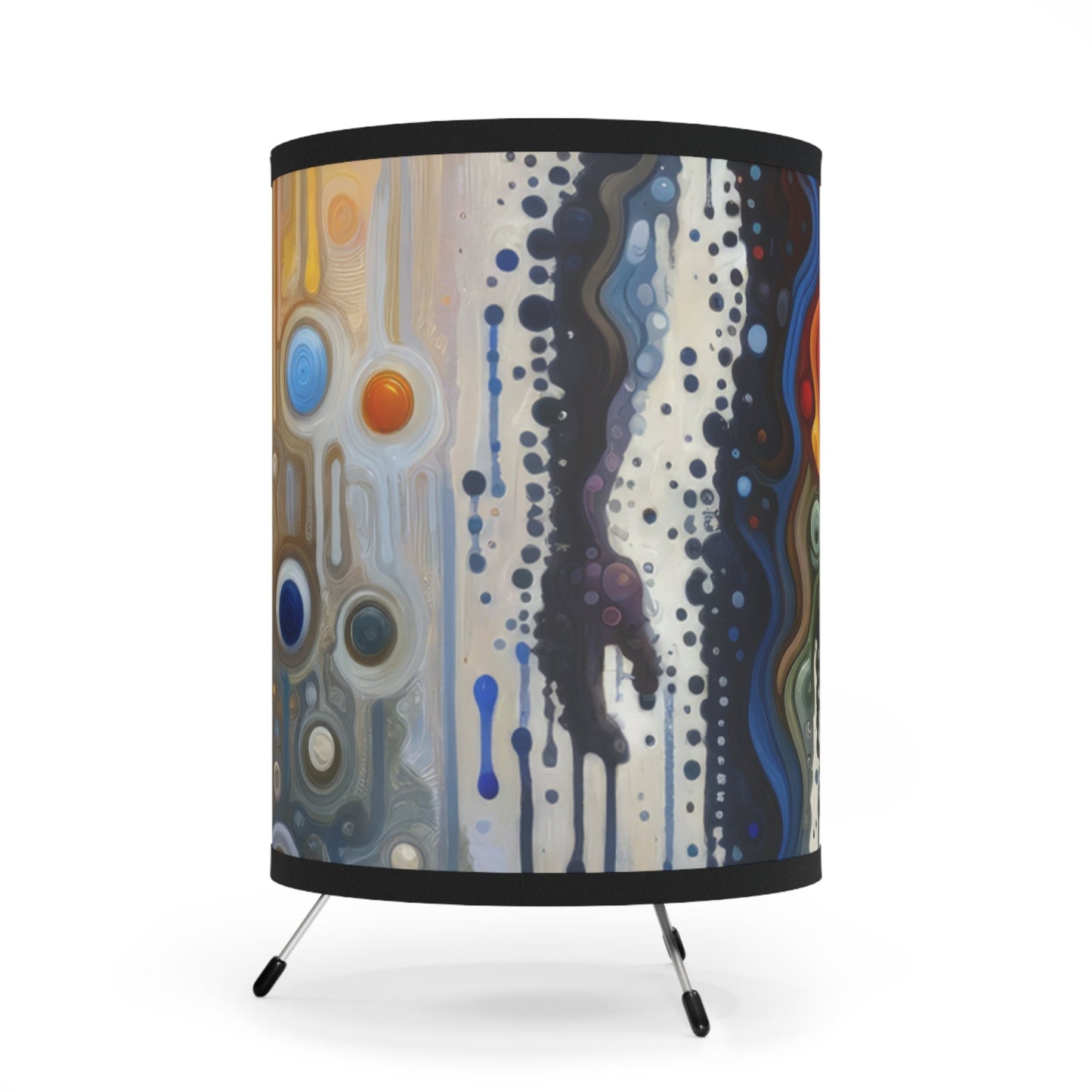 Connectedness Contours Wellness Tripod Lamp with High-Res Printed Shade, US\CA plug - ATUH.ART