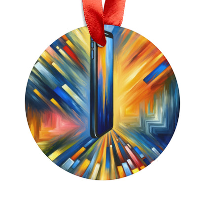 Connectivity Beacon Dichotomy Acrylic Ornament with Ribbon - ATUH.ART