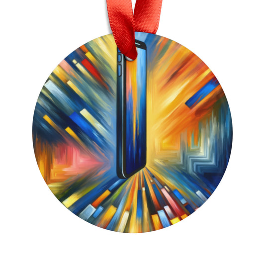 Connectivity Beacon Dichotomy Acrylic Ornament with Ribbon - ATUH.ART