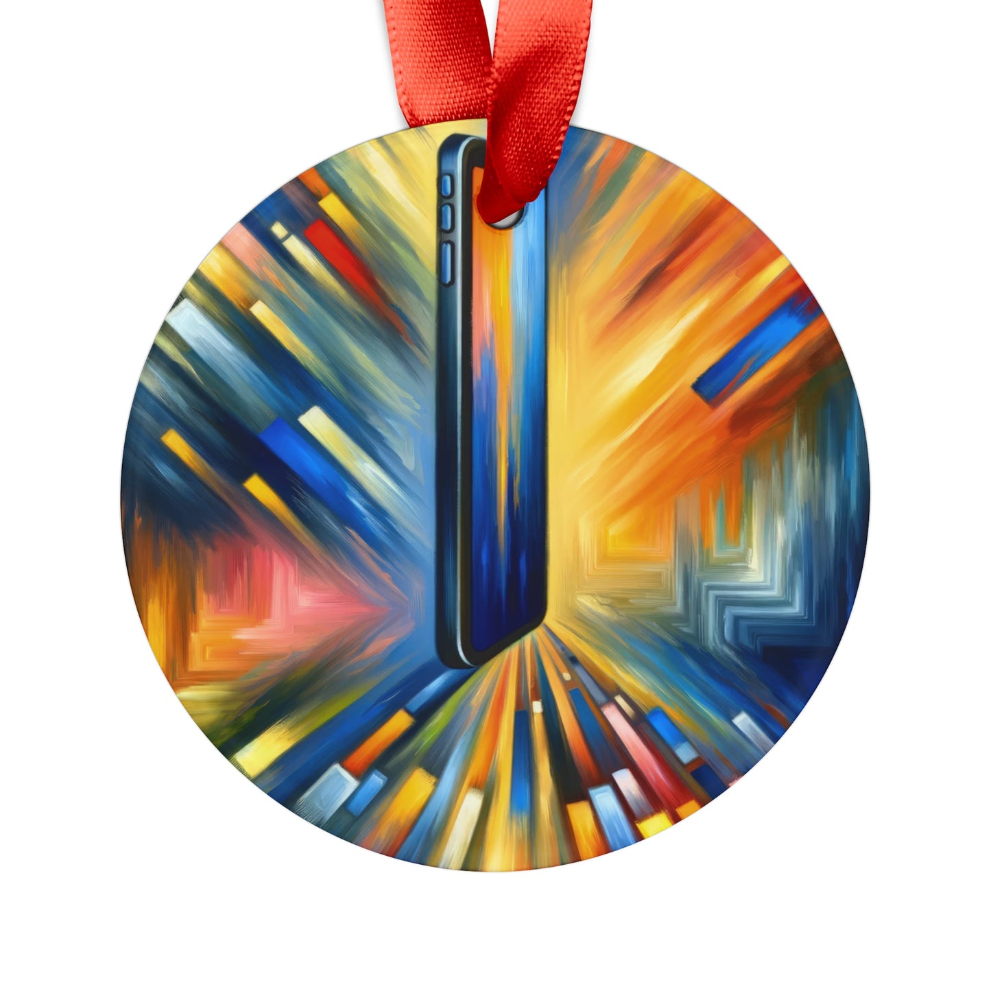 Connectivity Beacon Dichotomy Acrylic Ornament with Ribbon - ATUH.ART