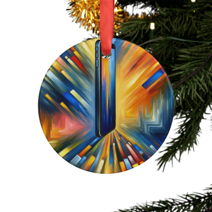 Connectivity Beacon Dichotomy Acrylic Ornament with Ribbon - ATUH.ART