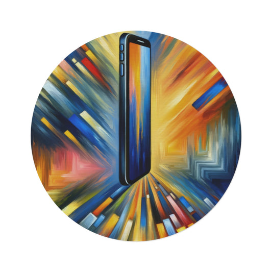 Connectivity Beacon Dichotomy Round Rug - ATUH.ART