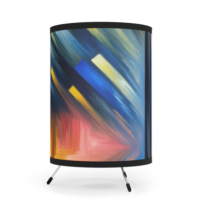 Connectivity Beacon Dichotomy Tripod Lamp with High-Res Printed Shade, US\CA plug - ATUH.ART