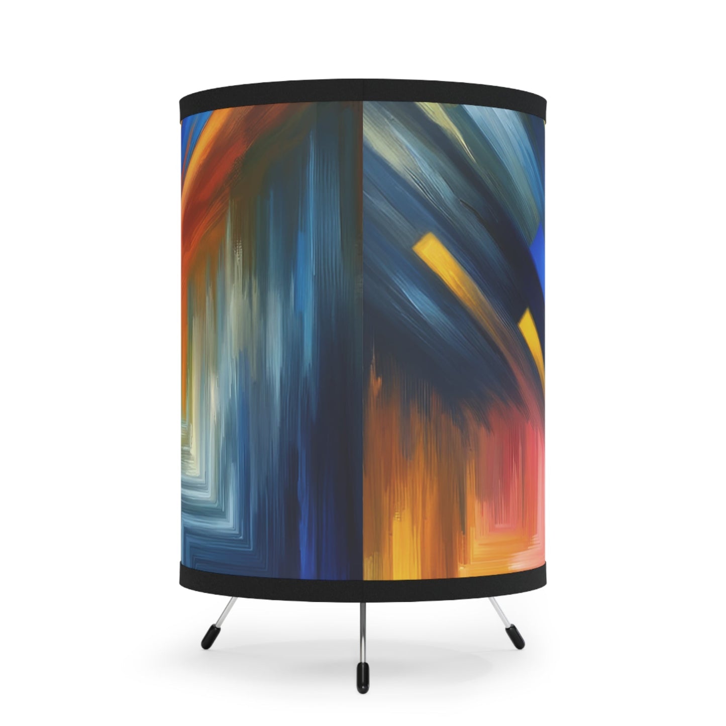 Connectivity Beacon Dichotomy Tripod Lamp with High-Res Printed Shade, US\CA plug - ATUH.ART