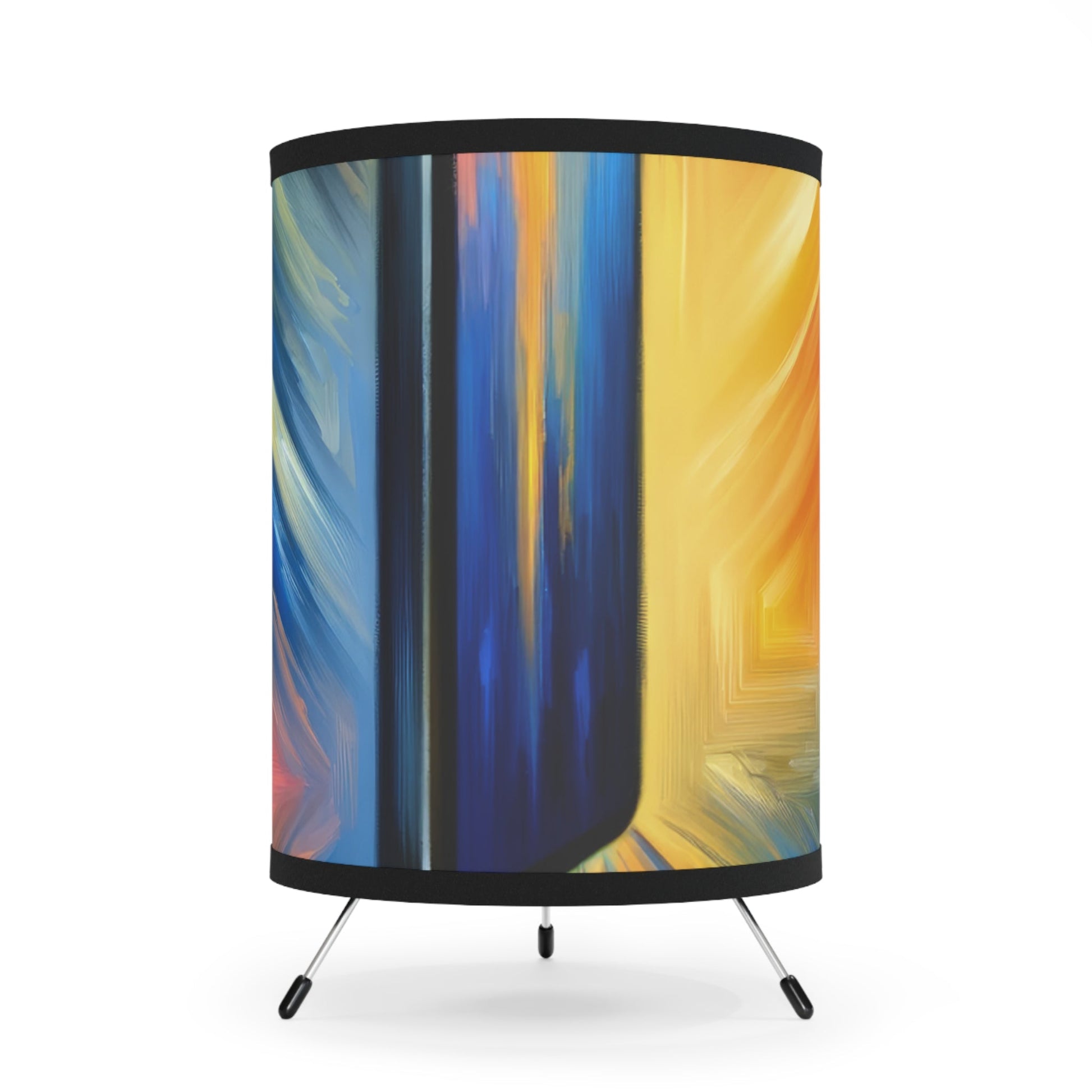 Connectivity Beacon Dichotomy Tripod Lamp with High-Res Printed Shade, US\CA plug - ATUH.ART