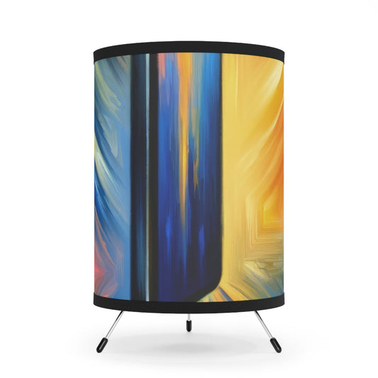Connectivity Beacon Dichotomy Tripod Lamp with High-Res Printed Shade, US\CA plug - ATUH.ART