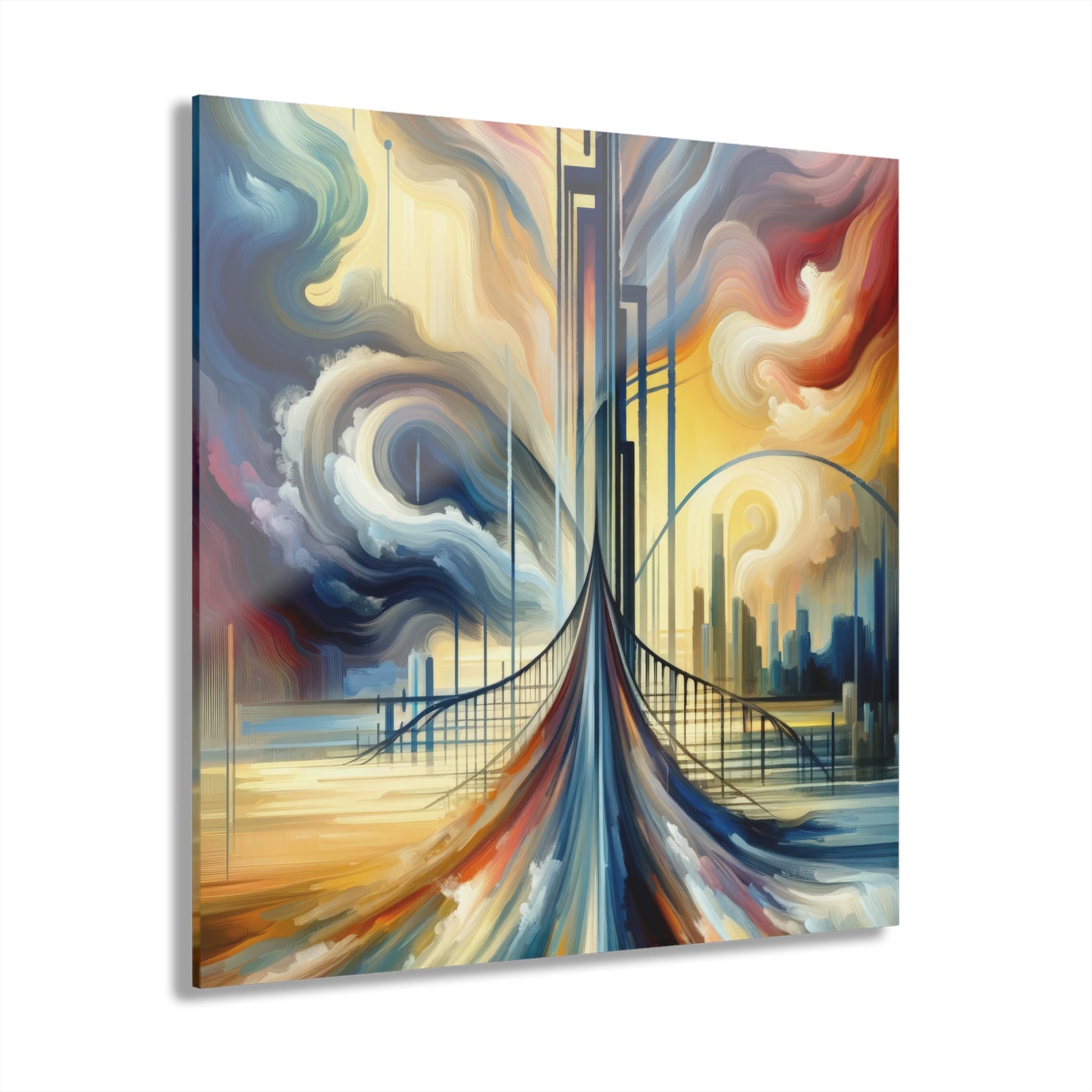 Conscious Bridge Tachism Acrylic Prints (French Cleat Hanging) - ATUH.ART