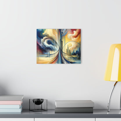 Conscious Bridge Tachism Acrylic Prints (French Cleat Hanging) - ATUH.ART