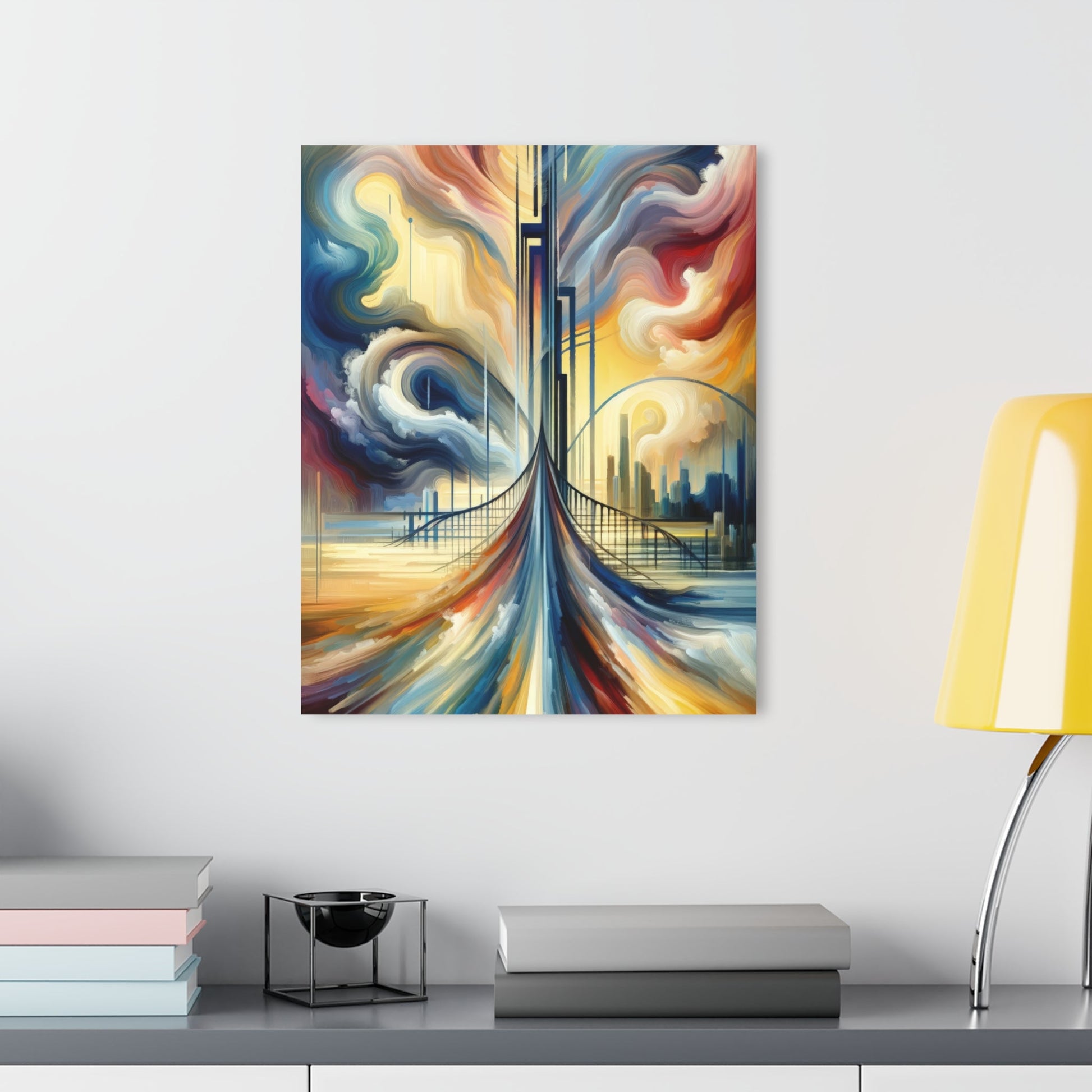 Conscious Bridge Tachism Acrylic Prints (French Cleat Hanging) - ATUH.ART