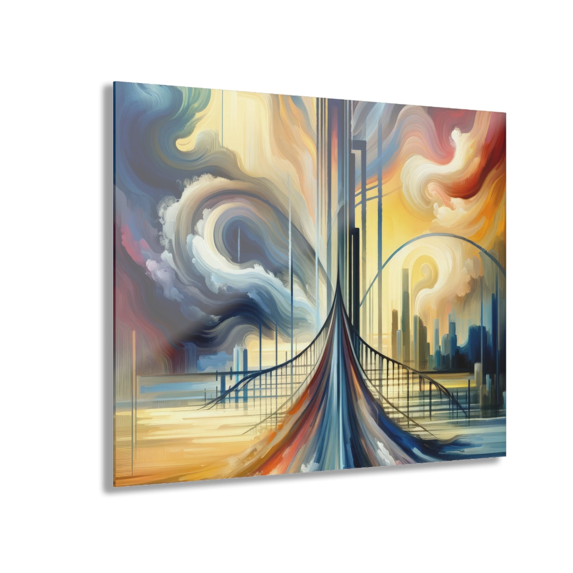 Conscious Bridge Tachism Acrylic Prints (French Cleat Hanging) - ATUH.ART