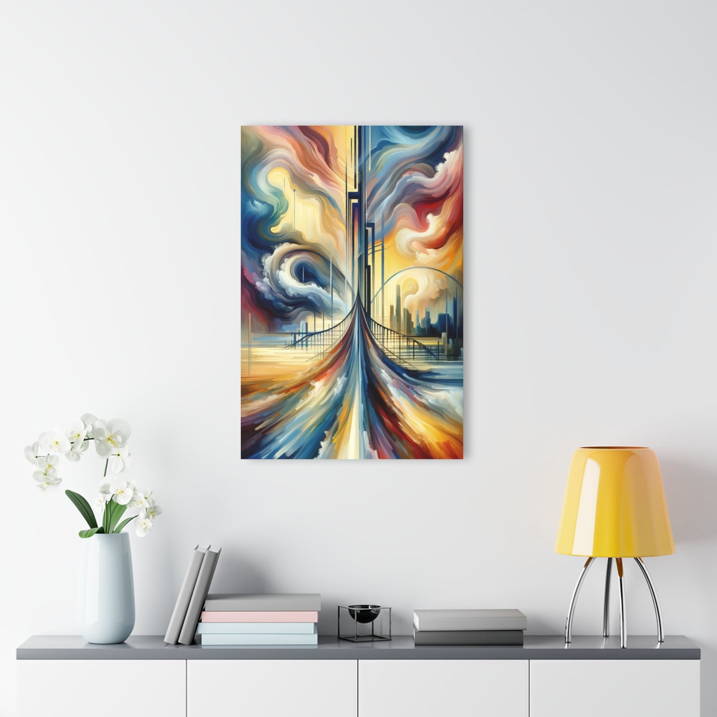 Conscious Bridge Tachism Acrylic Prints (French Cleat Hanging) - ATUH.ART