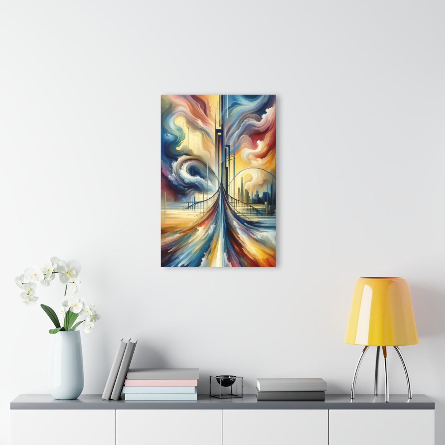 Conscious Bridge Tachism Acrylic Prints (French Cleat Hanging) - ATUH.ART