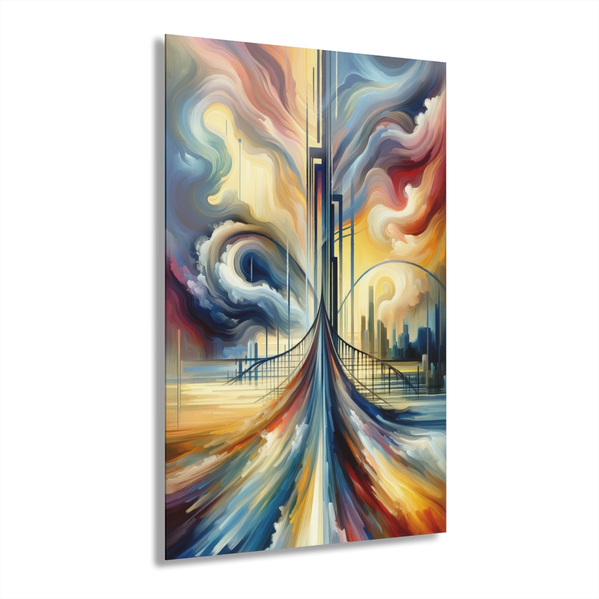 Conscious Bridge Tachism Acrylic Prints (French Cleat Hanging) - ATUH.ART
