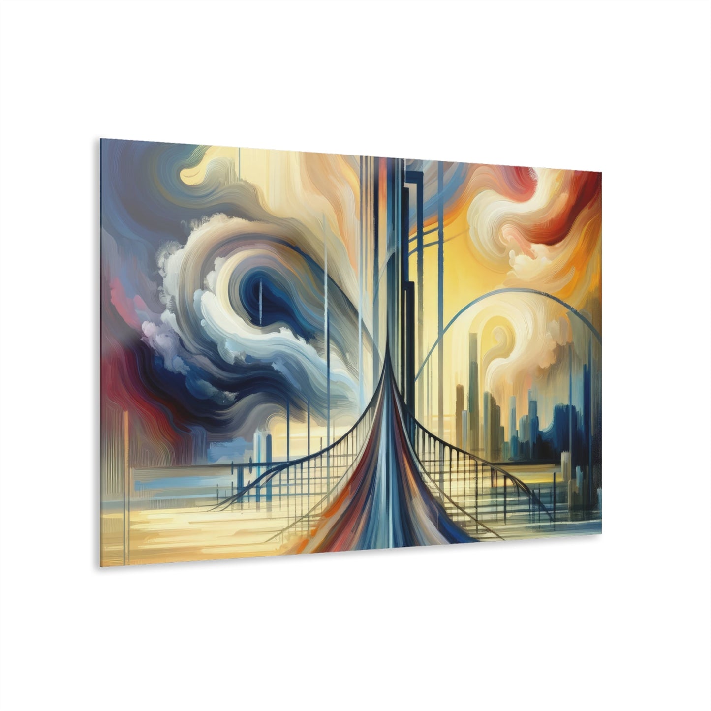 Conscious Bridge Tachism Acrylic Prints (French Cleat Hanging) - ATUH.ART