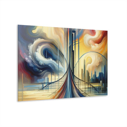 Conscious Bridge Tachism Acrylic Prints (French Cleat Hanging) - ATUH.ART